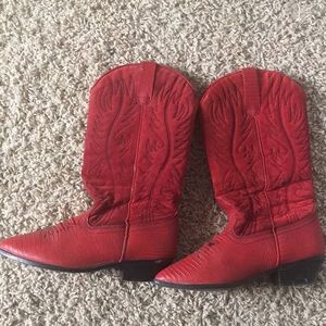 Vintage Red Cowboy Boots